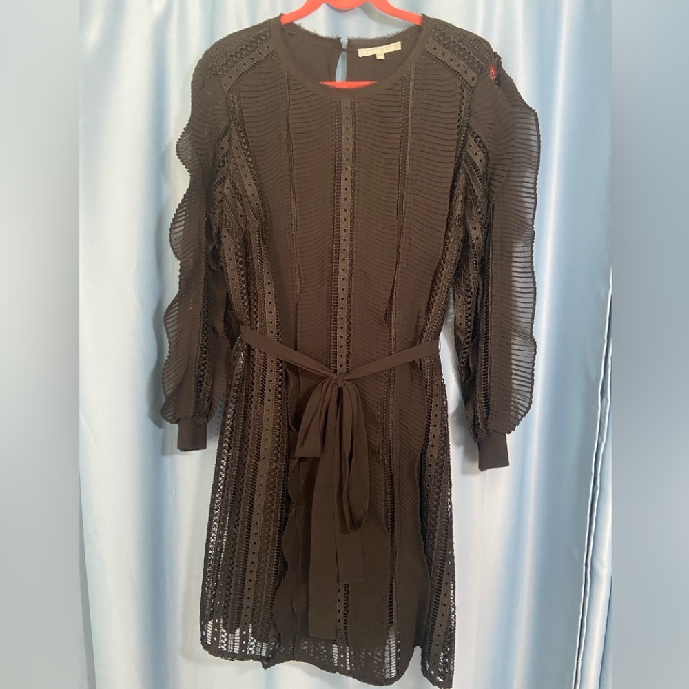 Anthropologie Daniel Rainn lace black dress, size 1X